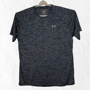 Under Armour Tech Tee Mens XXLT Blue Heather Short Sleeve Loose Fit Excellent